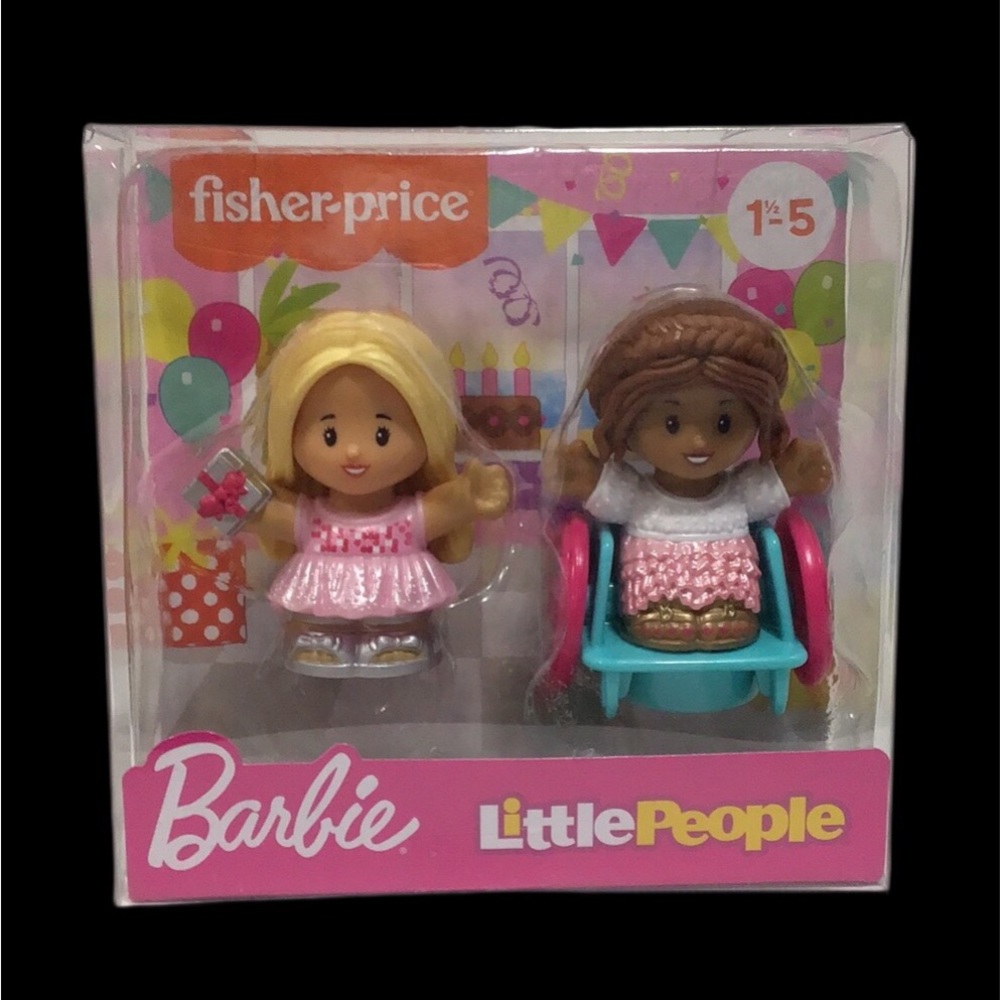NIB Fisher-Price Barbie Little People Party Figures, Wheelchair, 2022